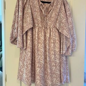 Peach Love California Mauve Floral Blouse